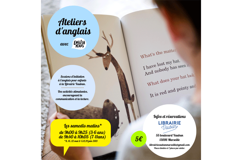 Ateliers d'anglais avec English on Mars à la librairie de Vauban